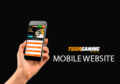 TigerGaming mobile website