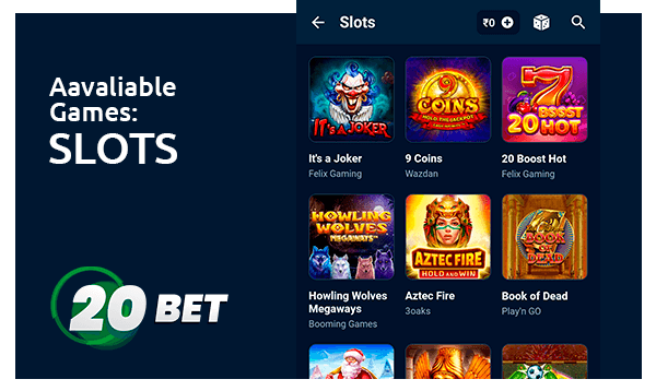 20bet avaliable casino games: slots