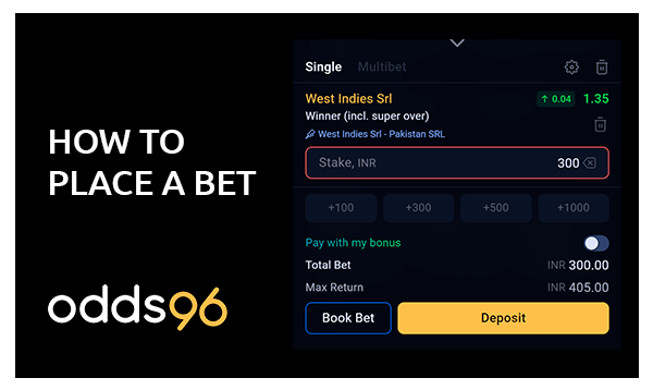 odds96 how to place a bet