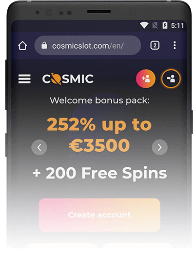 cosmicslot mobile website