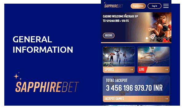 sapphirebet casino general information