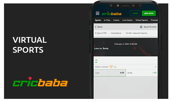 cricbaba virtual sports